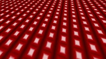 Animated abstract red background 3d illusion with pulsating square shapes glowing blurry in shades of red texture background futuristic digital wallpaper with modern fractal shapes grid perspective video