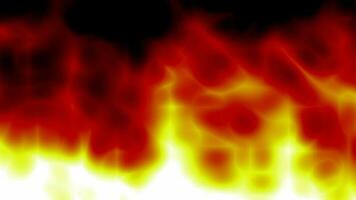 abstrakt animiert Feuer Hintergrund mit rot Orange Flammen wie abstrakt Feuer Bewegung auf schwarz zeigt an Hitze und heiß mögen Hölle Temperatur zum Zündung und Verbrennung gefährlich im warm lodernd Farben Feuer Schleife video