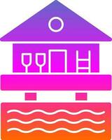 Beach hut Vector Icon Design