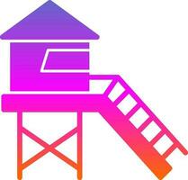 Lifeguard tower Vector Icon Design