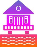 Beach hut Vector Icon Design