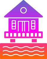 Beach hut Vector Icon Design