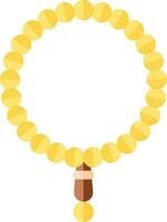 Beads Garland Icon Or Symbol In Yellow And Brown Color. vector