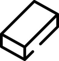 Eraser Icon In Black Outline. vector