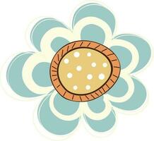 Isolated icon of flower. vector