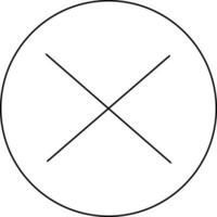 Vector Illustration of Delete Button Or Cross Sign.