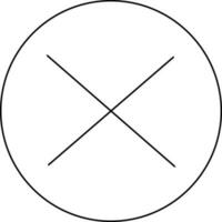 Vector Illustration of Delete Button Or Cross Sign.