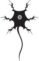 Black style of neuron system in body. vector