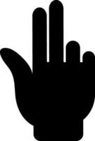 Drag on touch screen, hand gesture in black color. vector
