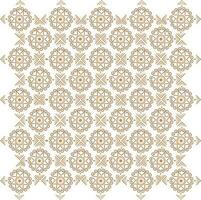 Circular floral abstract design pattern on white background. vector