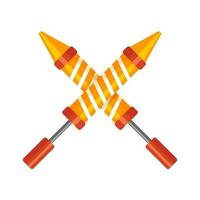 Glossy color guns on white background. vector