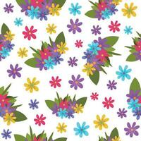 Floral seamless bright pattern. Summer pattern with bright flowers. Design for fabric, packaging, wallpaper. vector