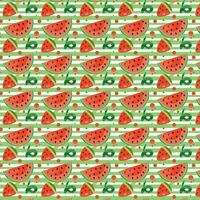 Pattern seamless with watermelon. Summer pattern with watermelon and watermelon ice cream. vector