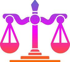 Justice scale Vector Icon Design