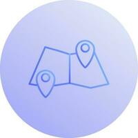 Folded Map Vector Icon