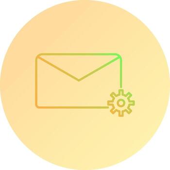 icono de vector de configuración de mensaje