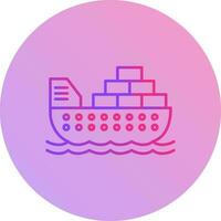 Cargo Ship Vector Icon