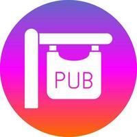 pub firmar vector icono diseño