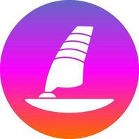 diseño de icono de vector de windsurf