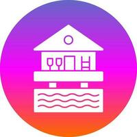 Beach hut Vector Icon Design