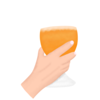 Hand hold a drink png