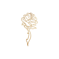 Gold Rose Outline png