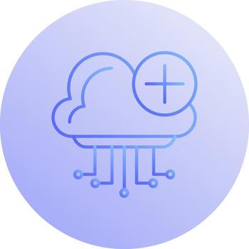 icono de vector de computación en la nube