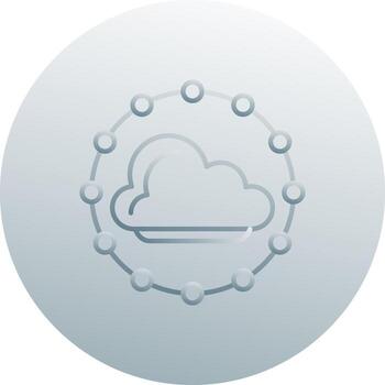 icono de vector de nube