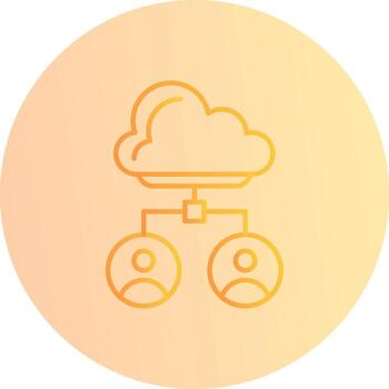 icono de vector de nube