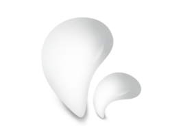 set of water drop shape on transparency background png