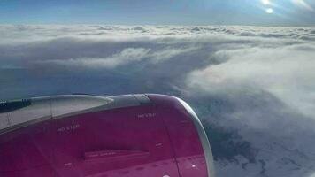 window view in wizzair flight video