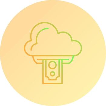 icono de vector de computación en la nube