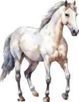 cavalo aguarela ilustração. ai gerado png