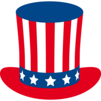 Uncle Sam USA Hat. Patriotic hat accessory png