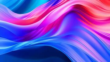 Abstract background with colourful flowing waves design - generative ai photo