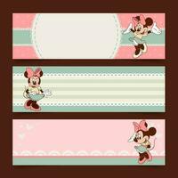 Beautiful Little Mouse Horizontal Banner vector