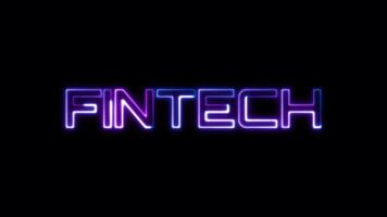 lus FinTech blauw roze neon tekst effect video