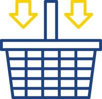 diseño de icono de vector de cesta de compras