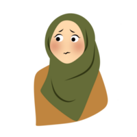 Muslim woman facial expression png