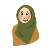 Muslim woman facial expression png