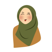 Muslim woman facial expression png