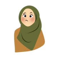 muslim kvinna ansiktsbehandling uttryck png
