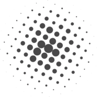 cercle points avec demi-teinte modèle. rond pente Contexte. éléments avec gradation points texture. abstrait géométrique forme png