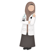 muslimah dokter staand png