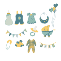 Set collection of baby shower png