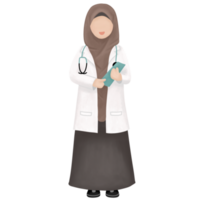 muslimah dokter staand png