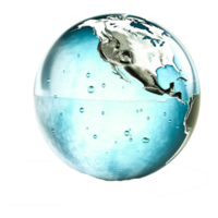 Earth. Globe isolated on transparent Generative Ai png