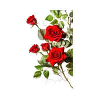 Sombrio vermelho rosas png generativo ai