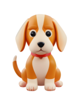 beagle 3d portrait png