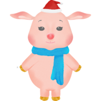 Little pig at Christmas png